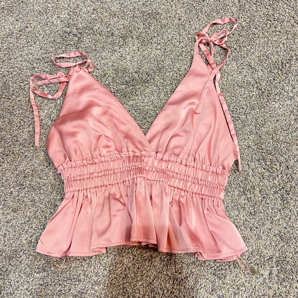 Cotton Candy La Satin Top